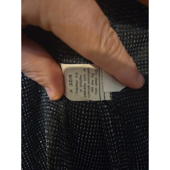 R&K Silver Metallic Sparkle Jacket, Women's Size 8 Petite, Formal Evening Blazer - Picture 7 of 8